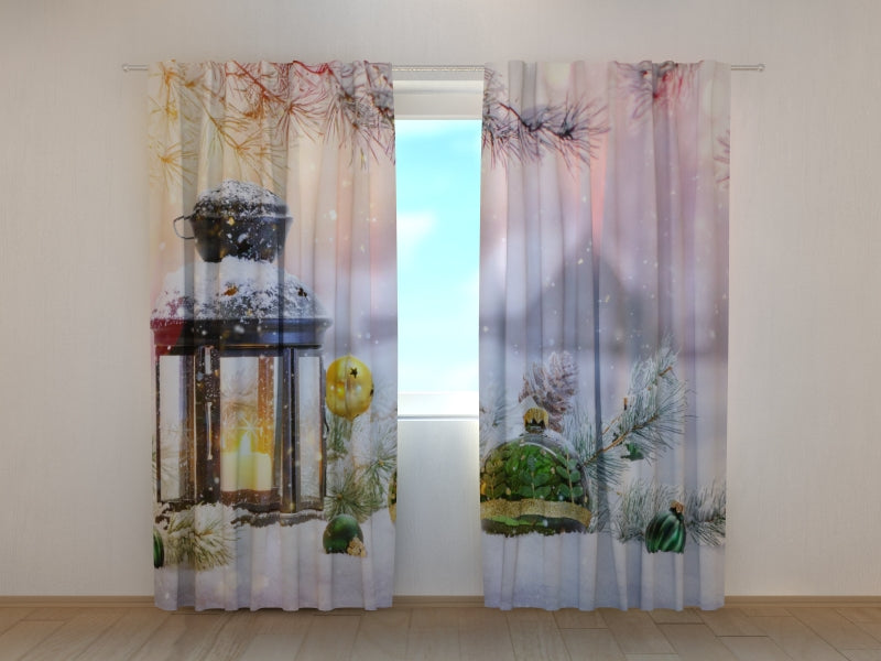 Christmas curtains - with decor