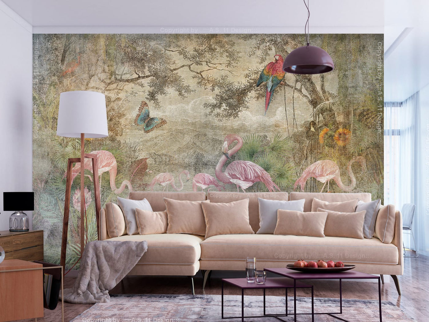 Wall Murals with nature, animals and birds