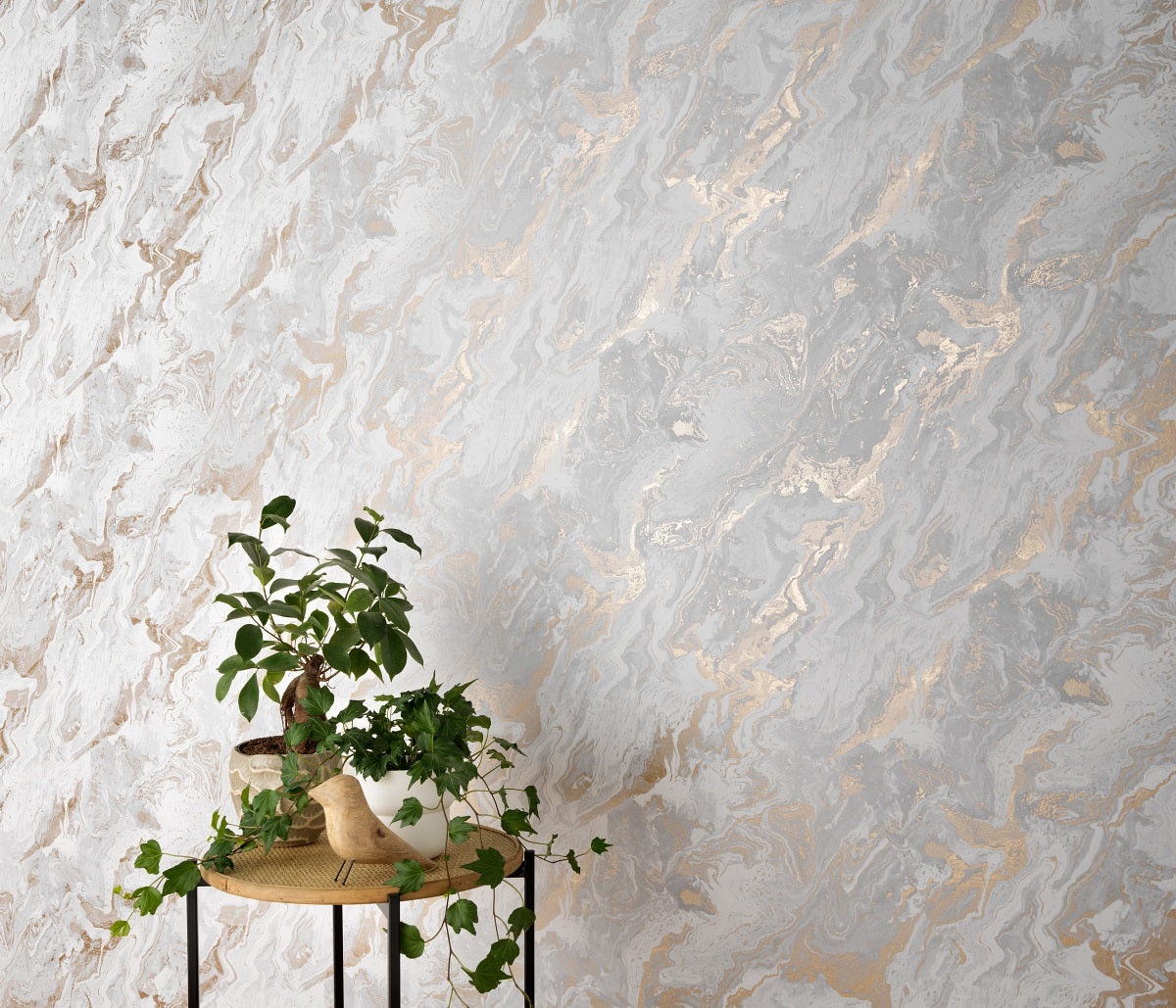 Wallpapers with marble and stone imitation