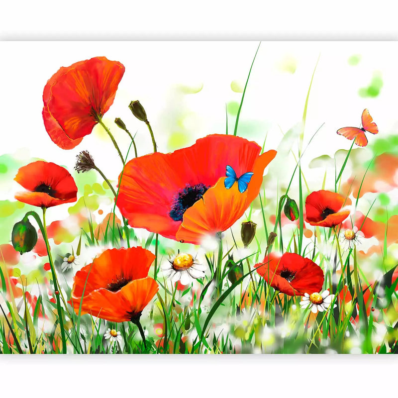 Wall Murals with poppies - country poppies, 60656