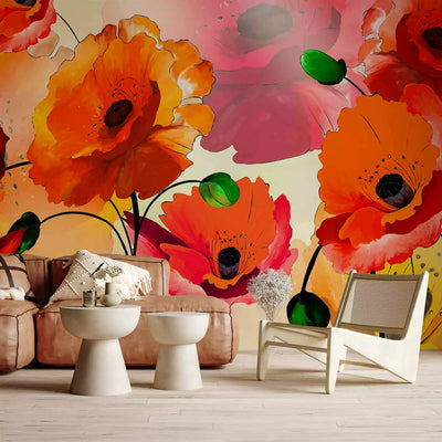 Wall Murals - Magone flowers in bright colors, 60410