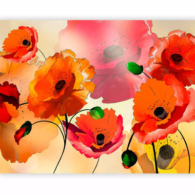 Wall Murals - Magone flowers in bright colors, 60410