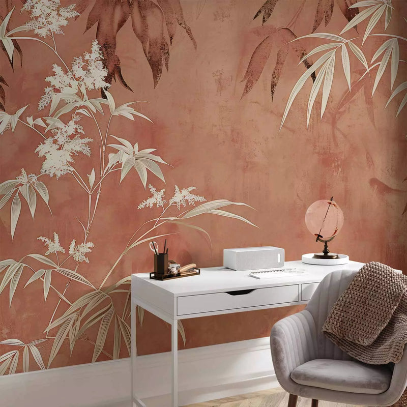 Wall Murals - Pink and gray accents creating a soft composition, 160014