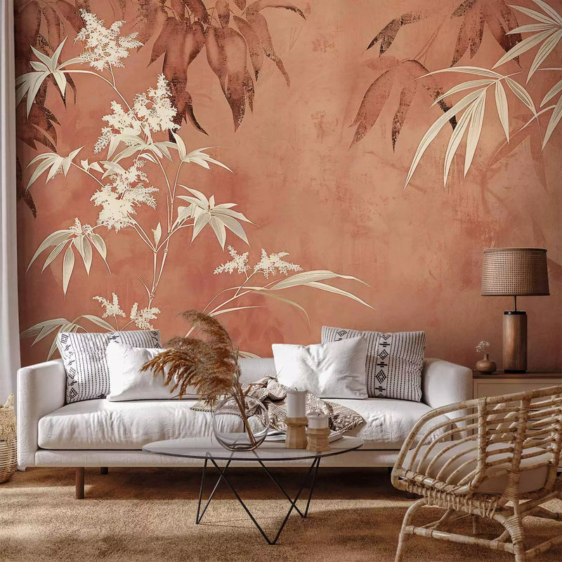 Wall Murals - Pink and gray accents creating a soft composition, 160014