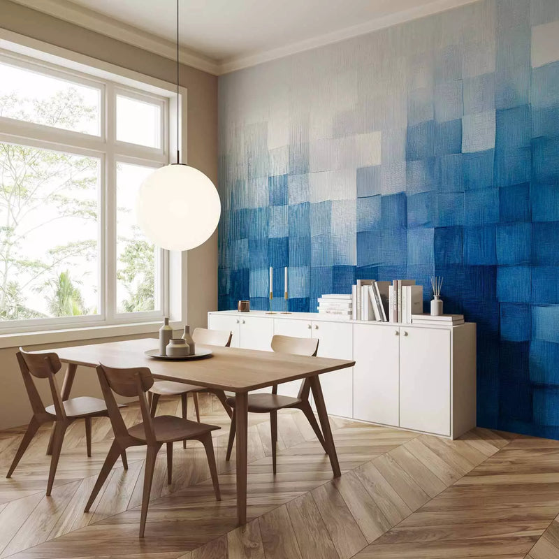 Wall Murals - Blue squares, 161104