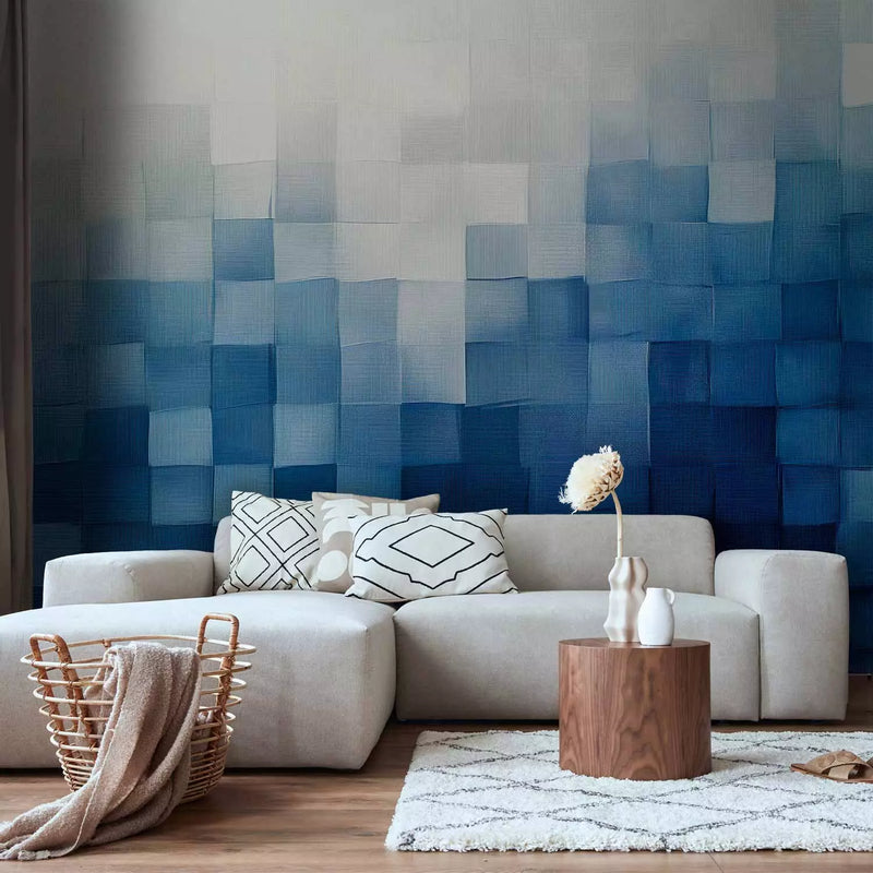 Wall Murals - Blue squares, 161104