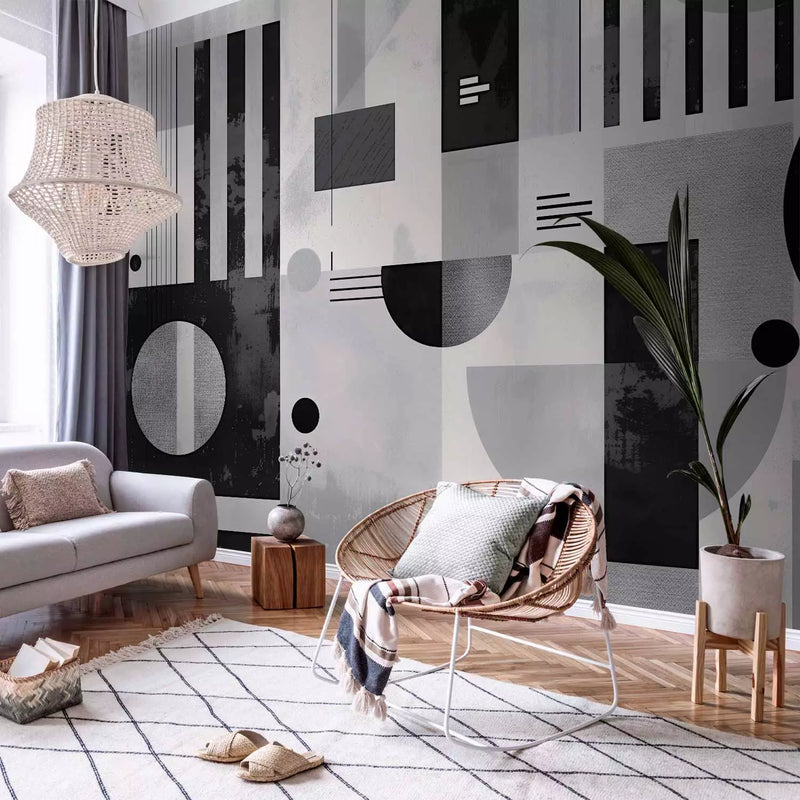 Wall Murals - Black and white geometry, 161105