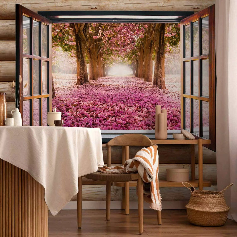 Wall Murals with fantastic view park in pink, 97307 - buy at G-ART