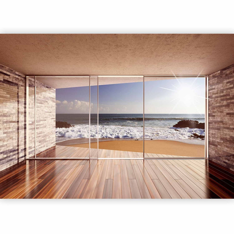 3D foto tapetai su vaizdu į jūrą - Susitikimas paplūdimyje, 64119 G-ART