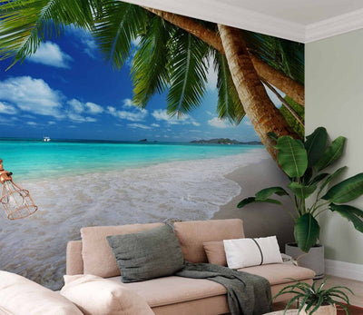 Cheap Wall Murals with ocean - Tropical Island - 400x250 cm G-ART