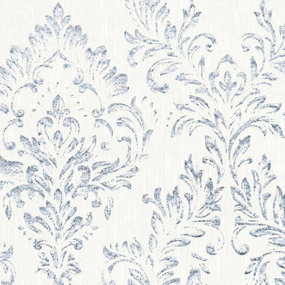 Tekstiilitaustakuva klassisella koristeella - hopea, valkoinen - 1126637
