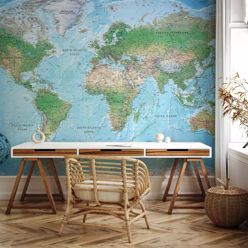 Wall Murals 95019 World Map: Traditional cartography