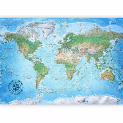 Wall Murals 95019 World Map: Traditional cartography