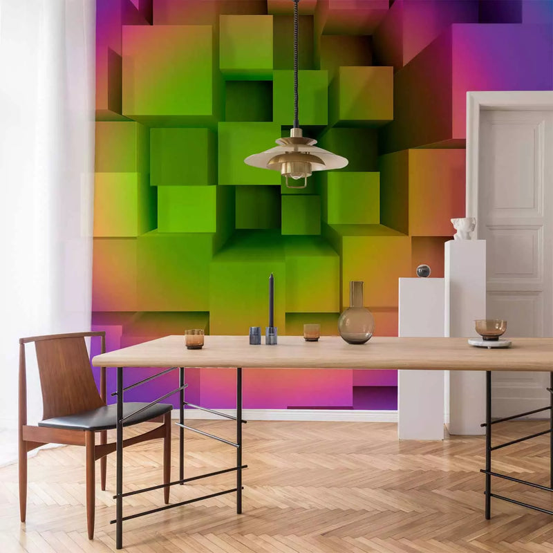 3D Wall Murals with a prospective 97062 rainbow puzzle