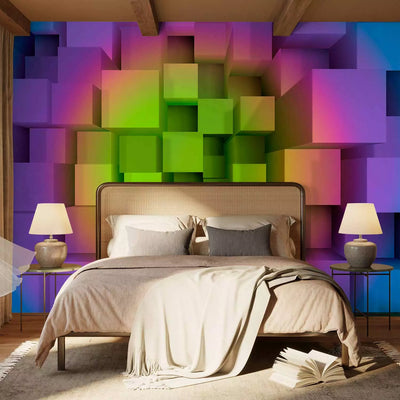 3D Wall Murals with a prospective 97062 rainbow puzzle