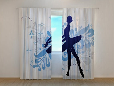 Curtains print - Elegant ballerina Tapetenshop.lv