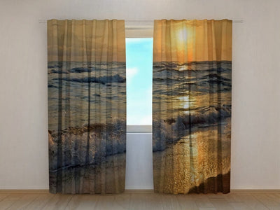 Day and night curtains - Sunset on the seashore - order your size at Tapetenshop.lv