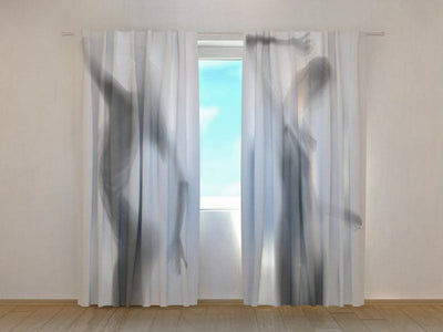 Curtains with a silhouette of a woman - Women's shades - exclusive design Tapetenshop.lv