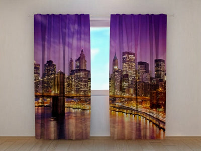 Day and night curtains for the bedroom - the sky above Manhattan Tapetenshop.lv