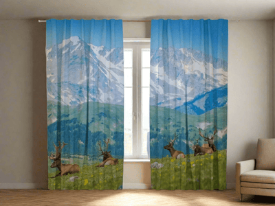 Day and night curtains - mountain meadow wallpetenshop.lv