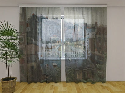 Daily and Night Curtains with Printing - Paris Roofs Vincent van Gogh Tapetenshop.lv