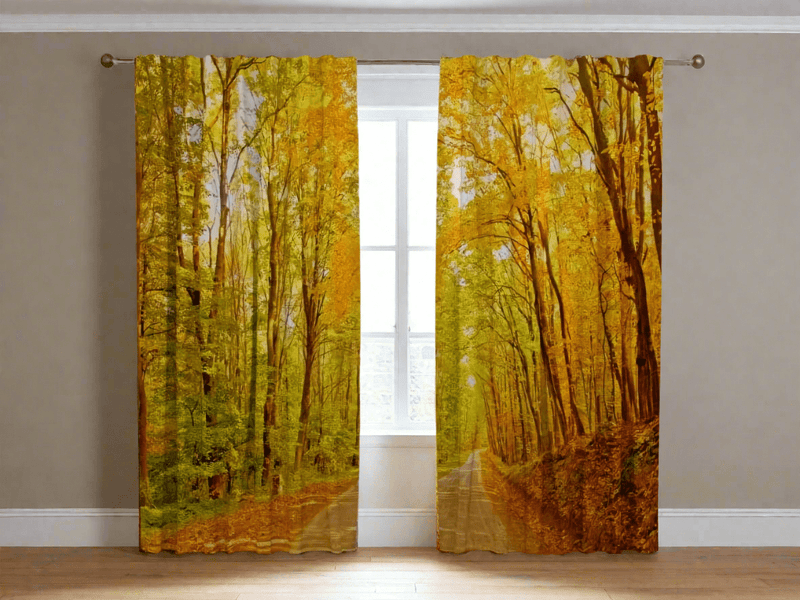 Curtains with autumn, which creates a warm and inviting atmosphere in any room on walletenshop.lv