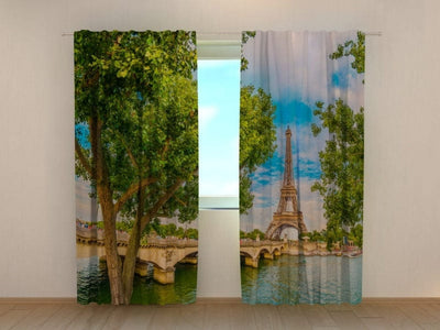 Curtains with Print - Paris Spring Magic in your Room Tapetenshop.lv