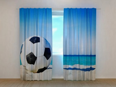 Day and Night Curtains for Youth Room - Beach Football Tapetenshop.lv