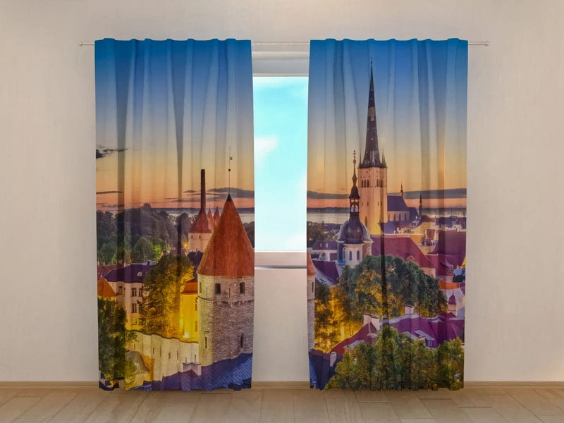 Printed curtains - to order - dawn in Tallinn Tapetenshop.lv