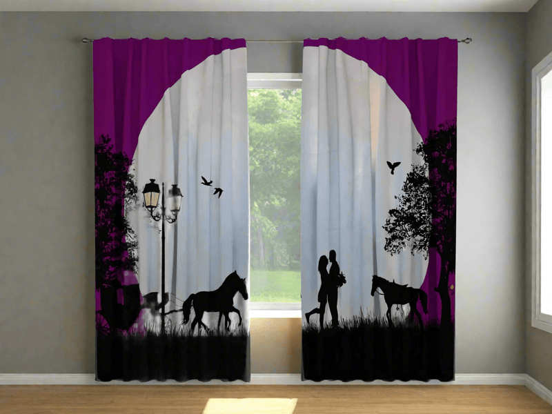 Romantic curtains for bedroom in purple - beautiful and weekly walletenshop.lv