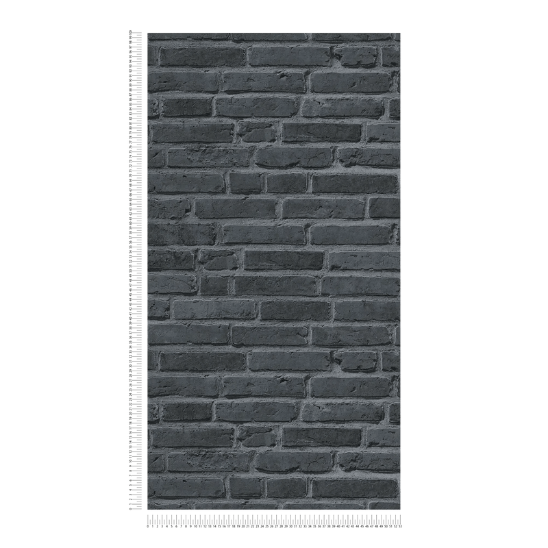 Wallpaper with brick imitation AS Creation 94283-3 black AS Creation