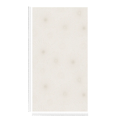 Wallpaper for bedroom - white with retro star pattern, 388184 AS Creation