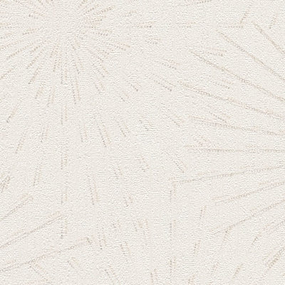 Wallpaper for bedroom - white with retro star pattern, 388184 AS Creation