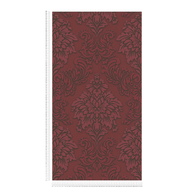 Wallpaper for bedroom - Baroque style with glitter effect - red, as 368983 AS Creation