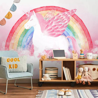 Wall Murals for children's room - Pink unicorn, 143360