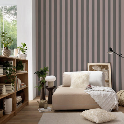 Ecological wallpaper - stripes brown/bronze - 3747564, Bez PVCTapetenshop.lv