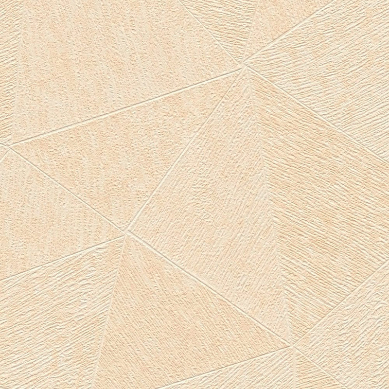 Flizelīna tapetes ar trīsstūrveida rakstu bēšā krāsā - 1374175 AS Creation