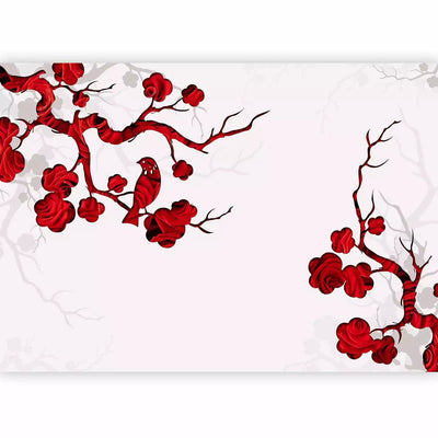 Wall Murals with red tree theme in red, 60878 G-ART