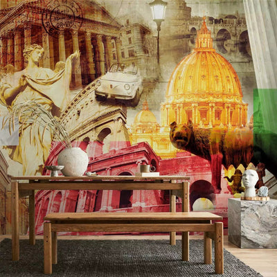 Modern Wall Murals with multicolored Colosseum of Rome, 90500 G-Art