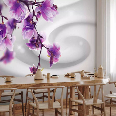 Fototapetai - violetinė magnolija fone su sūkurio ir blizgesio efektu G-ART