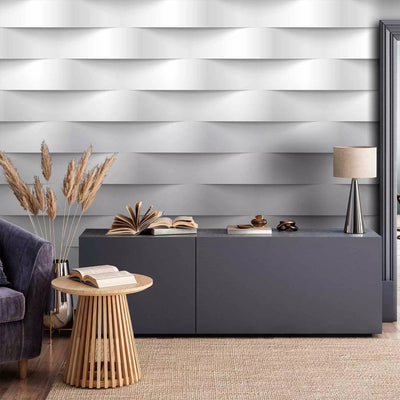 3D Wall Murals - geometric elements that create a wave effect in G-ART