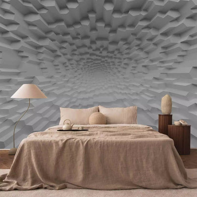 Wall Murals with white abyss with 3d perspective, for the living room, 90598 G-ART