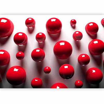 Modern Wall Murals with 3D optical illusion - Red balls - 91933 G-ART