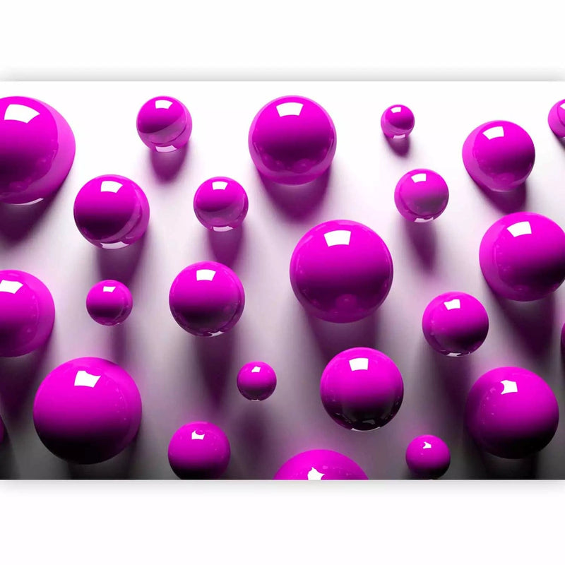 Wall Murals with 3D optical illusion - Violet balls - 91935G-ART