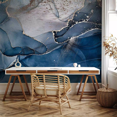 Abstract Wall Murals - Abstract colour play - G-ART blue