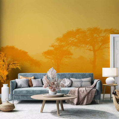 Wall Murals with African savannah in orange tones, 61399 - size selection G-ART