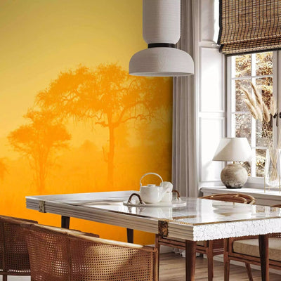 Wall Murals with African savannah in orange tones, 61399 - size selection G-ART