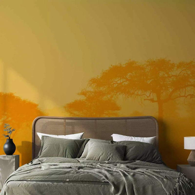 Wall Murals with African savannah in orange tones, 61399 - size selection G-ART