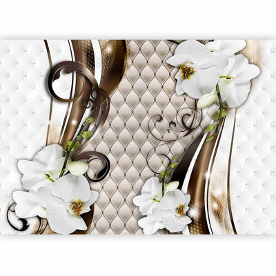 Фотообои с белыми орхидеями - Золотая тропа, 59710 г -арт