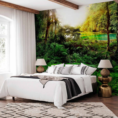 Wall Murals with nature in the living room - landscape with tropical jungle - 60505 G -art